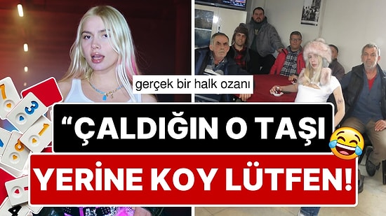 Pembe Peluş Şapkasıyla Kıraathaneye Gidip Ortama Gereğinden Hızlı Adapte Olan Aleyna Tilki Dayılarla Poz Verdi