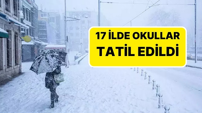 Eğitime Kar Molası: 17 İlde Okullar Tatil Edildi