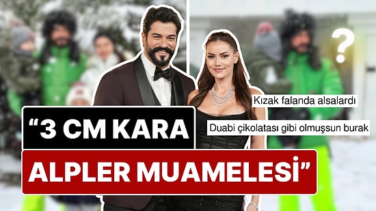 Kar Görünce Kayak Takımıyla Poz Kestiler: Kombin Çift Fahriye Evcen ve Burak Özçivit'ten Fosfor Sürprizi!