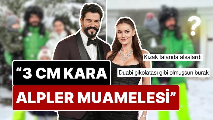 Kar Görünce Kayak Takımıyla Poz Kestiler: Kombin Çift Fahriye Evcen ve Burak Özçivit'ten Fosfor Sürprizi!