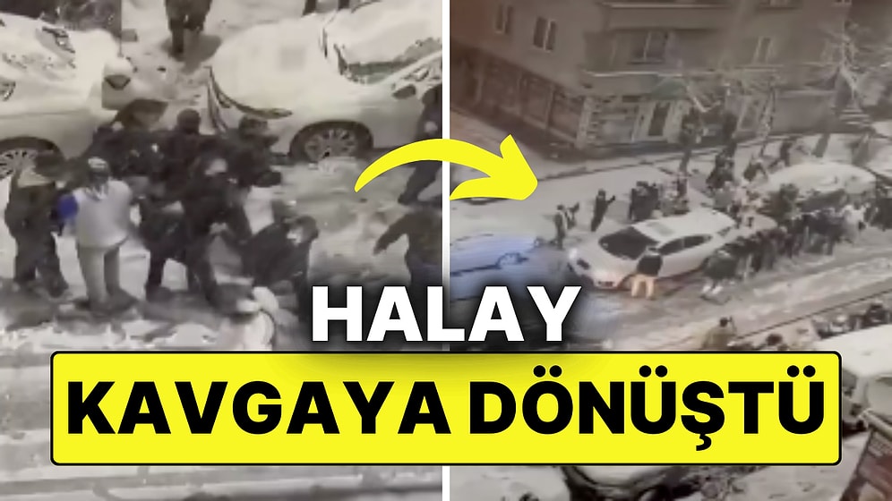 Sultangazi’de Kar Topu Oynayıp Halay Çeken Vatandaşlar Arasında Kavga Çıktı