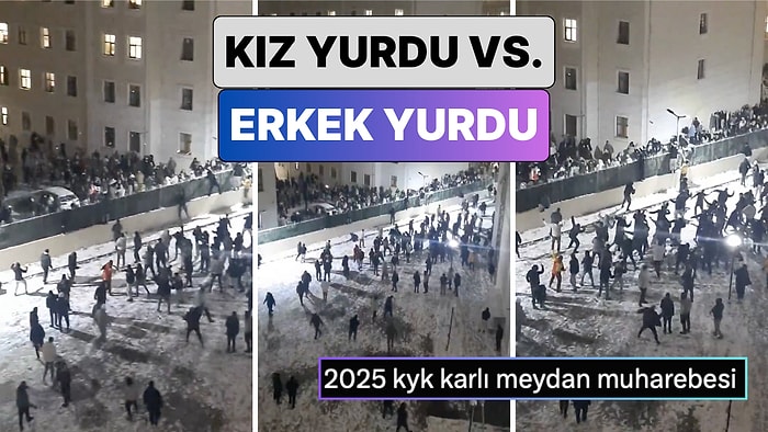 Erkekler Yine Kendini Kaptırmış: İstanbul'daki Bir Yurtta Kız ve Öğrenciler Arasında Çıkan Kartopu Savaşı