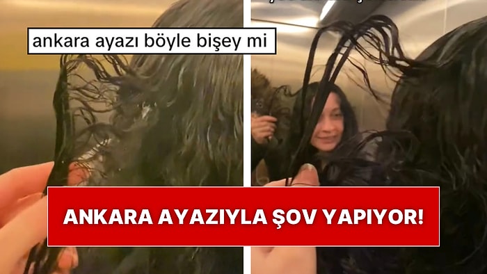 Ankara Ayazını Bilenler Bilir: Bir Genç Kadın Soğuktan Saçlarının Donduğunu Paylaştı