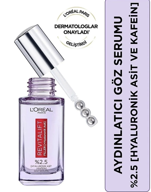 8. L'Oreal Paris Revitalift Filler Göz Serumu 20 ml