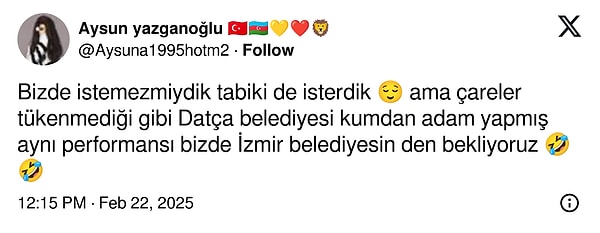 İzmir Belediyesi'nden de gelir mi bir boyozdan adam! 👇