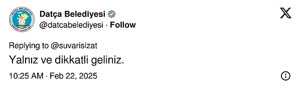 Hem kendini hem bizi düşünen bir belediye 👇