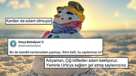 Herkes Kardan Adam Yaparken Datça Belediyesi Kumdan Adamla Yazı Özletti "İklim Belli Bu Sayılmaz mı?"