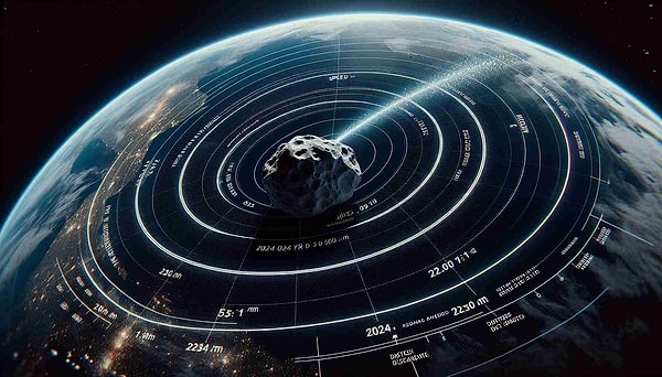 The probability of the asteroid colliding with Earth is estimated to be 1.2%.