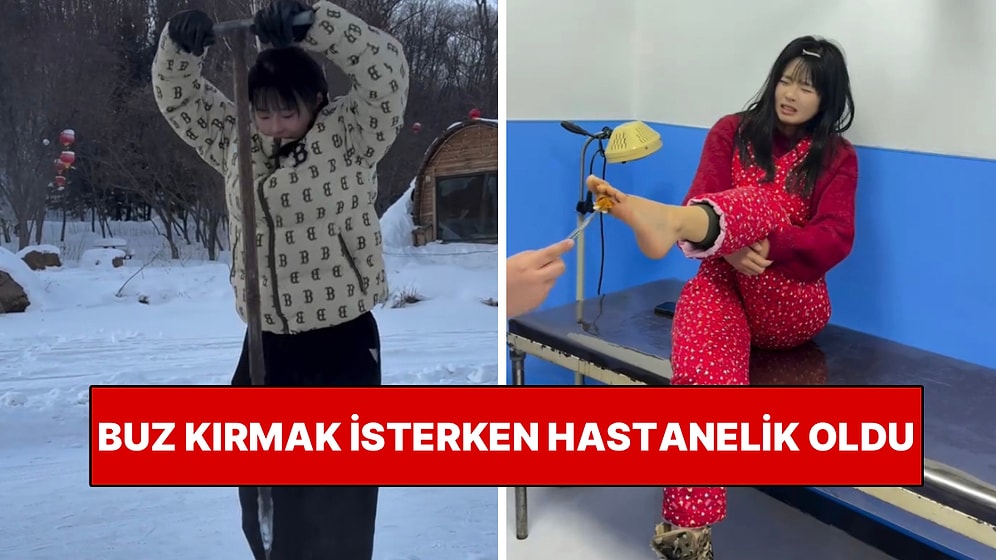 Buz Kırmak İsterken Keskin Uçlu Bir Sopayla Ayağını Delince Hastanelik Oldu