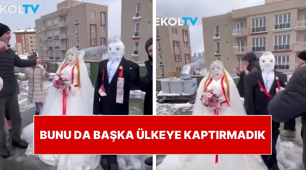 Kardan Gelin ve Damat Yapan İstanbullular Düğündeymişçesine Halaylar Çekti