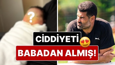 Kaşı Gözü Anneden Ciddiyeti Babadan: Volkan Demirel'den Üçüncü Kızı Yasmin'le İlk Poz!