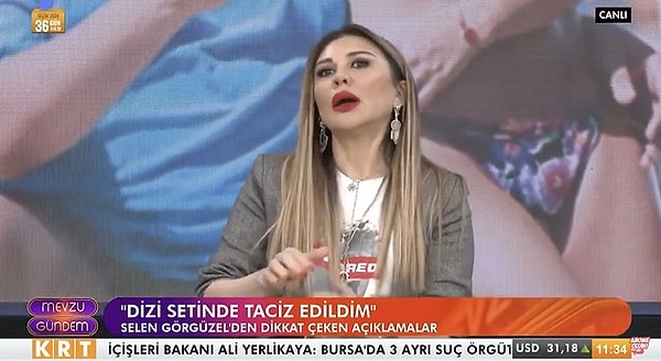 Sunucu Ece Erken'in "Hiç taciz edildin mi?" sorusuna direkt "Evet" yanıtı veren Görgüzel'in sözleri şoke etmişti.