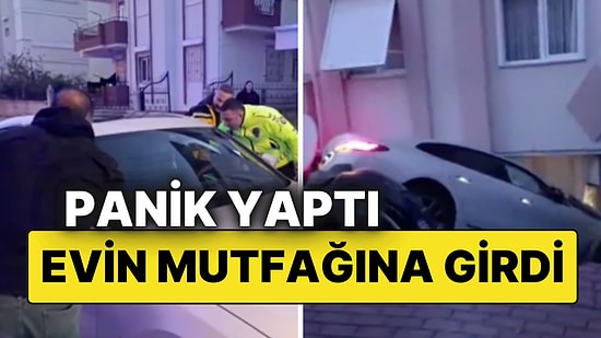 Antalya’da Akılalmaz Kaza! Uyuşturucu Etkisindeki Sürücü, Bir Evin Mutfağından İçeri Daldı