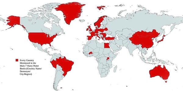 4. Harry Potter kitabında bahsi geçen ülkeler