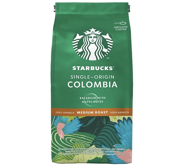 1. Starbucks Single-Origin Colombia Öğütülmüş Kahve 200 g