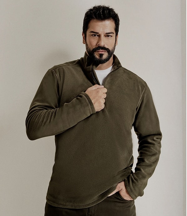 6. AC&Co / Altınyıldız Classics Erkek Haki Anti-pilling Tüylenme Yapmayan Standart Fit Dik Yaka Soğuk Geçirmez Polar Sweatshirt