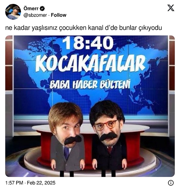 Bir kullanıcı Koca Kafalar'la faslı açtı.