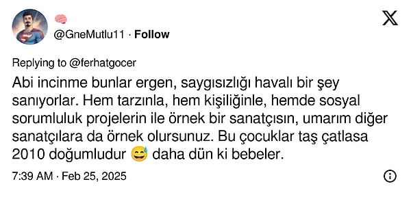 Göçer'in bu yanıtı da hayranlarını üzünce hemen kollar sıvandı ve ünlü şarkıcıya destek mesajları yağdı. Buyrunuz o paylaşımlar: