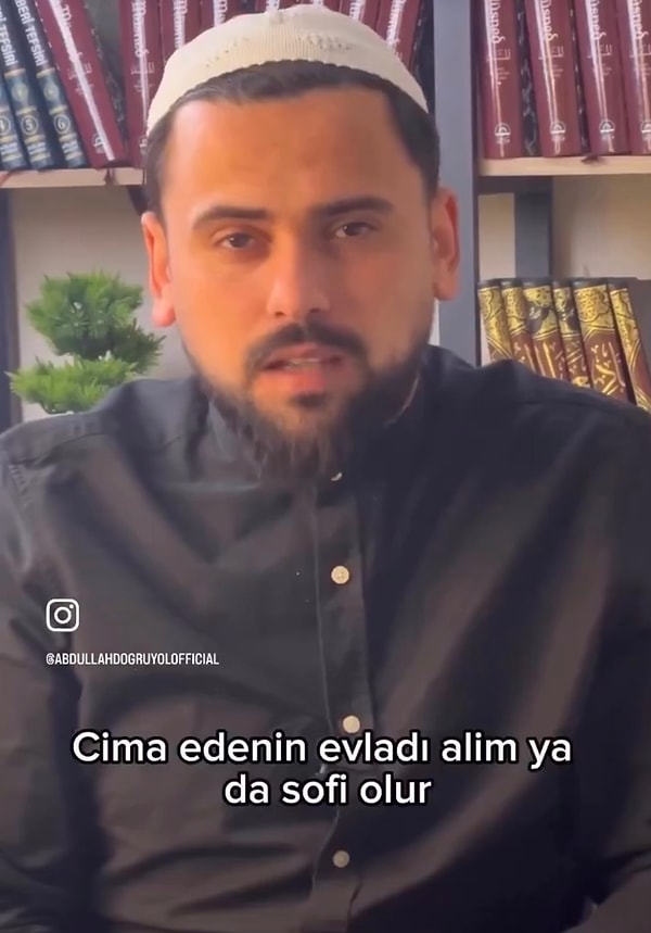 “Ramazan Bayramı gecesi cima edenlerin çocuğu asi, ezan okunurken cima edenin çocuğu ise yalancı olur.” dedi.