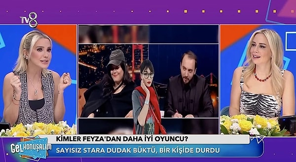 13. Feyza Civelek'in birçok başarılı kadın oyuncunun yeteneklerine alenen dudak büzmesi X'te eleştiri yağdı. Gel Konuşalım programının sunucusu Ece Erken ve Nur Tuğba Namlı, Civelek'in tavırlarına sessiz kalamadı.