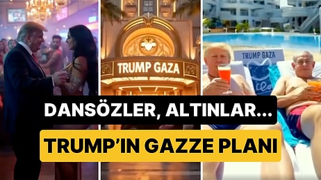 Gazze'de Güneşlenecekmiş! Trump, Netanyahu ile Altın Heykeller ve Dansözler Eşliğinde Tatil Hayalini Paylaştı