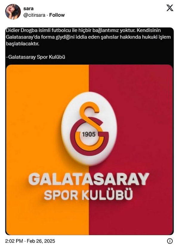 Hadi gelin hep birlikte Galatasaray taraftarından Drogba'ya gelen o yorumlara bakalım 👇