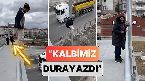 Yüksek Noktalardan Atlayış Gerçekleştiren Gencin Bir Atlayışına Denk Gelen İki Kadın Neye Uğradığını Şaşırdı