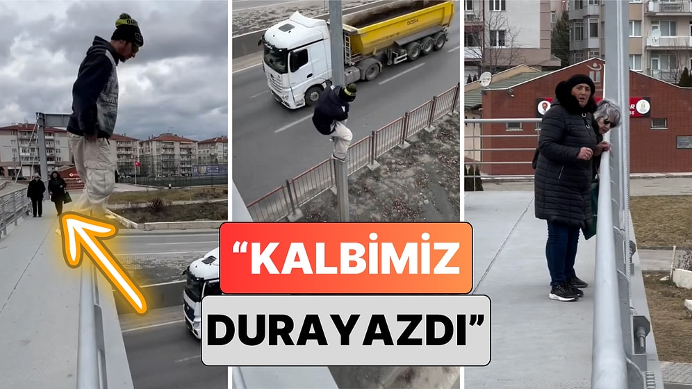 Yüksek Noktalardan Atlayış Gerçekleştiren Gencin Bir Atlayışına Denk Gelen İki Kadın Neye Uğradığını Şaşırdı