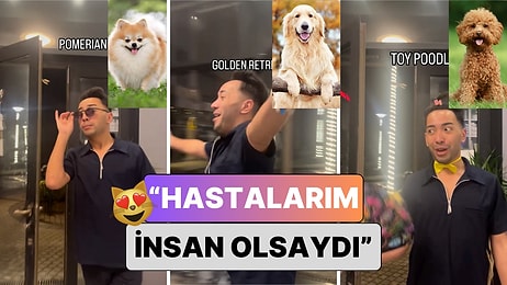 Daha Önce Kliniğine Gelen Kedilerin Taklidini Yapan Veteriner Şimdi de Köpeklerin Taklidini Yaptı