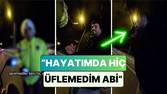 Bir Trafik Polisi Daha Önce Hiç Alkolmetre Üflemediğini Söyleyen Gencin İsteğini Kırmadı