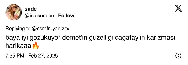 Diziye övgü dolu paylaşımlar oldu.