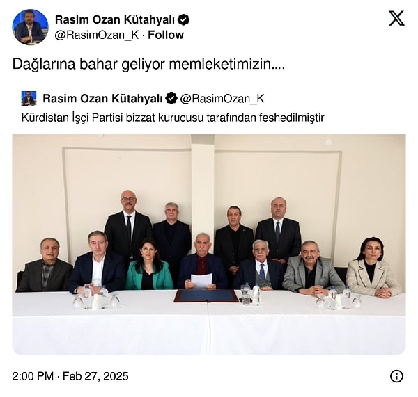 Rasim Ozan Kütahyalı'nın paylaşımı...