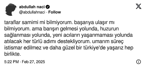 Atılacak adımlara destek açıklamaları da var.