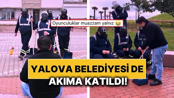 Yalova Belediyesi Squid Game Akımıyla Çevre Temizliğine Dikkat Çekti