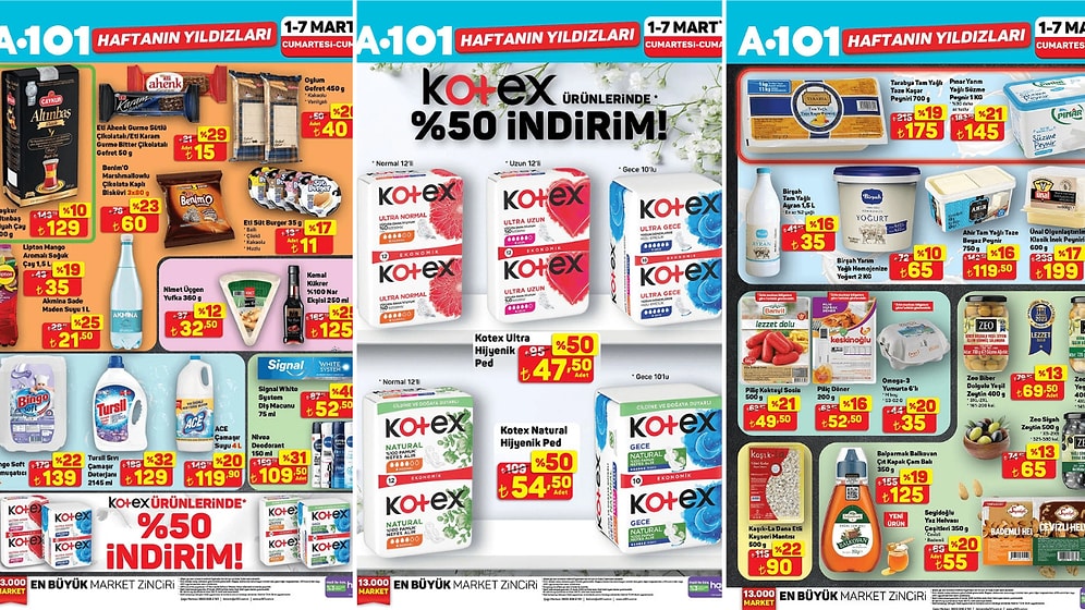 1 Mart ile 8 Mart 2025 A101 Haftanın Yıldızları Kataloğu