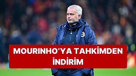 Tahkim Kurulu Fenerbahçe Teknik Direktörü Mourinho'nun Cezasını İndirdi