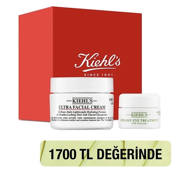 8. Kiehl's Ultra Facial Cream & Avokadolu Göz Kremi Favori Nem İkilisi Seti