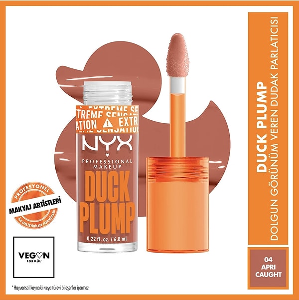 8. NYX Professional Makeup - Duck Plump Dolgun Görünüm Veren Dudak Parlatıcısı (04 Apri-Caught)