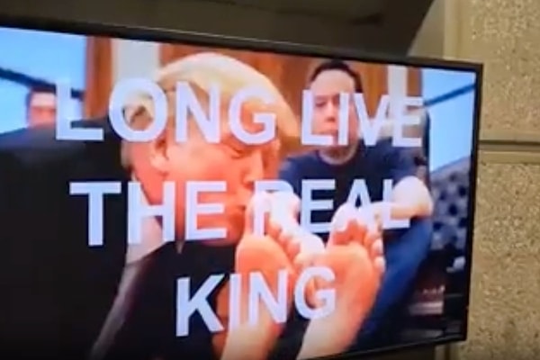 The video was accompanied by the text "LONG LIVE THE REAL KING."