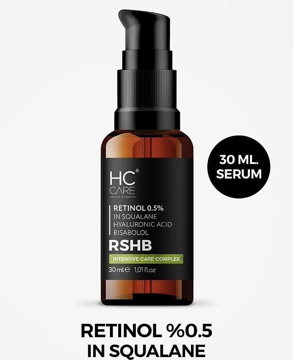 13. HC Care Retinol %0.5 In Squalane Kırışıklık Ve Yaşlanma Karşıtı Cilt Bakım Serumu 30 Ml.