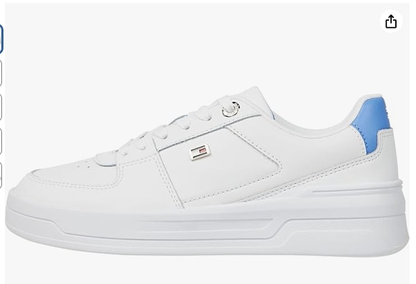 5. Tommy Hilfiger Flag Basket Sneaker Spor Ayakkabı Kadın