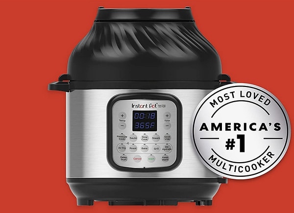 4. Instant Pot Duo Crisp + Sıcak Hava Fritözü 11'I 1 Arada Elektrikli Çok Amaçlı Pişirici 5,7 L - Paslanmaz Çelik