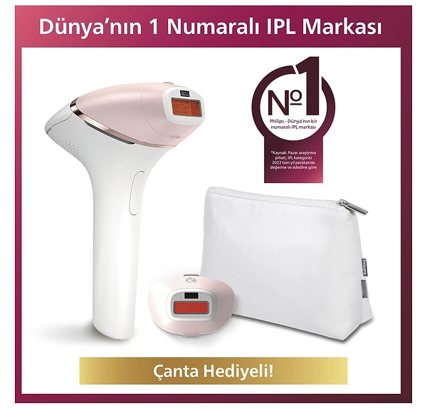 7. Philips Lumea BRI950/00 Lumea Lazer Epilasyon IPL Tüy Alma Cihazı Yüz+Vücut+Hassas Bölge Kullanımı,Kablolu/Kablosuz Kullanım