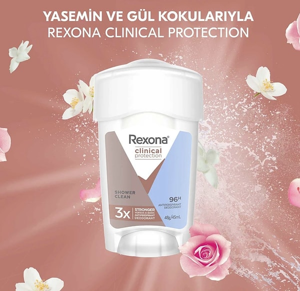 Rexona Clinical Protection Shower Clean Kadın 45 ml