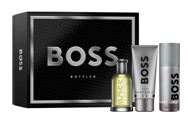 Hugo Boss Bottled Edt 100 Ml + Shower Gel 100 Ml + Deo 150 Ml Erkek Parfüm Seti