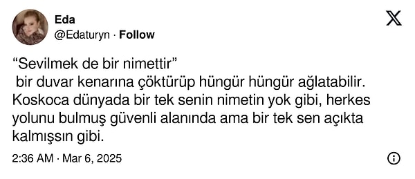 Sevilmek üzerine;