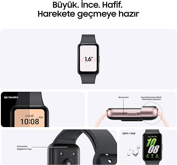 2. Samsung Galaxy Fit3 - Akıllı Bileklik (Gri)