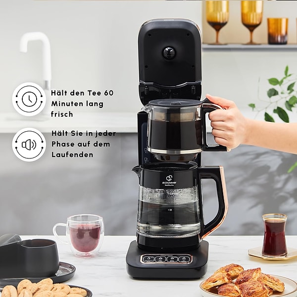 6. Karaca Çaysever Robotea Pro 4 in 1 - Akıllı Çay Makinesi & Kahve Demleme Makinesi