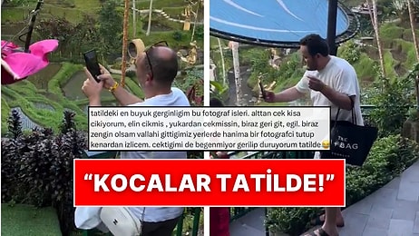 Tatile Giden Çiftlerin Görev Paylaşımında Erkeklerin Fotoğrafçılık Yaptığı Anlar Güldürdü