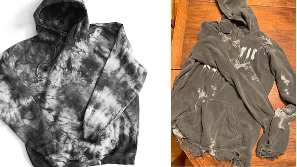 Çamaşır suyunun kıyafetlerde bıraktığı izler her zaman tamamen beyaz olmaz.